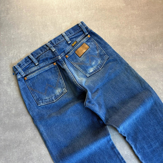 Wrangler Slim Fit Light Wash Denim Jeans Mens W36 Straight Leg Red Tab Vintage Casual Cotton Denim
