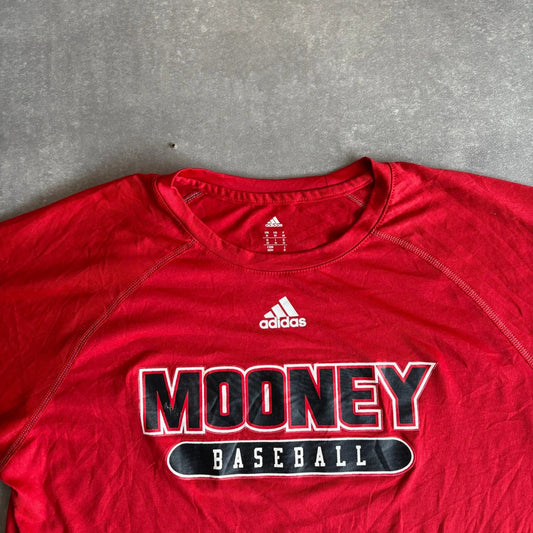 Mooney Baseball Adidas Graphic Tee Red