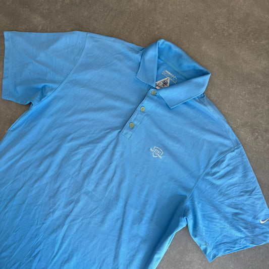 Nike Golf AT&T National Polo Light Blue Tour Athletic Sports Shirt