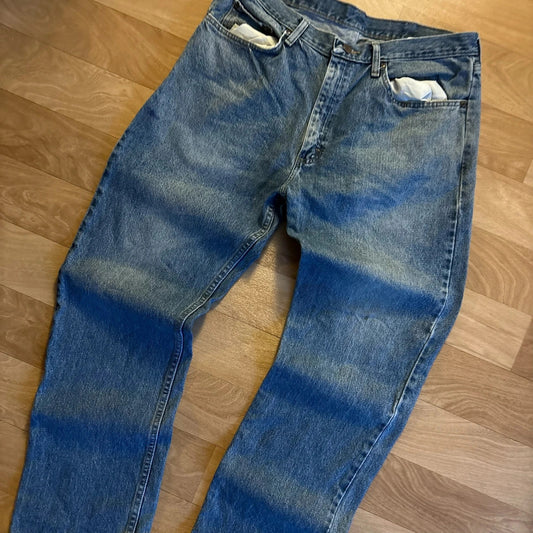 Wrangler Blue Denim Workwear Rugged Mens