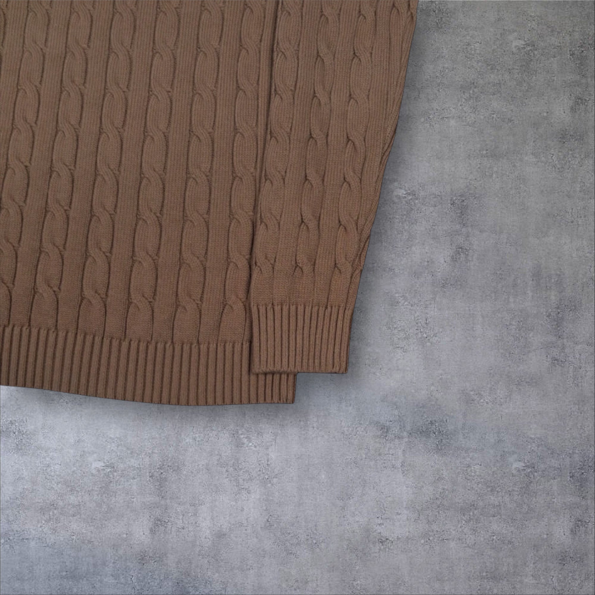 New Polo Ralph Lauren Brown cable knit sweater with tags