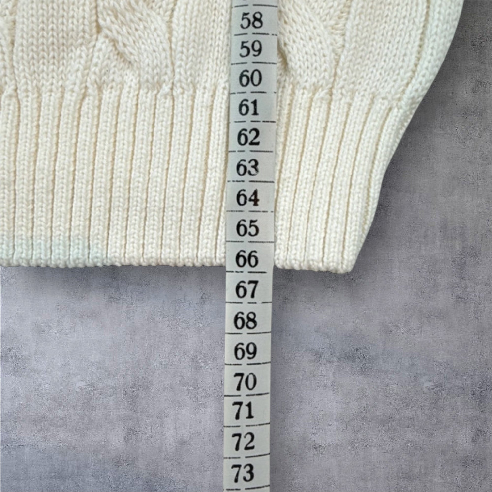 Polo Ralph Lauren creamy White cable knit 1/4 zip sweater