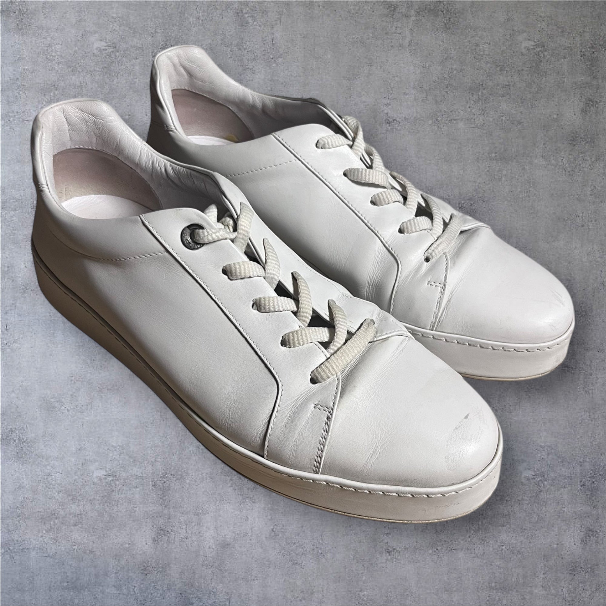Loro Piana - White Leather Sneakers