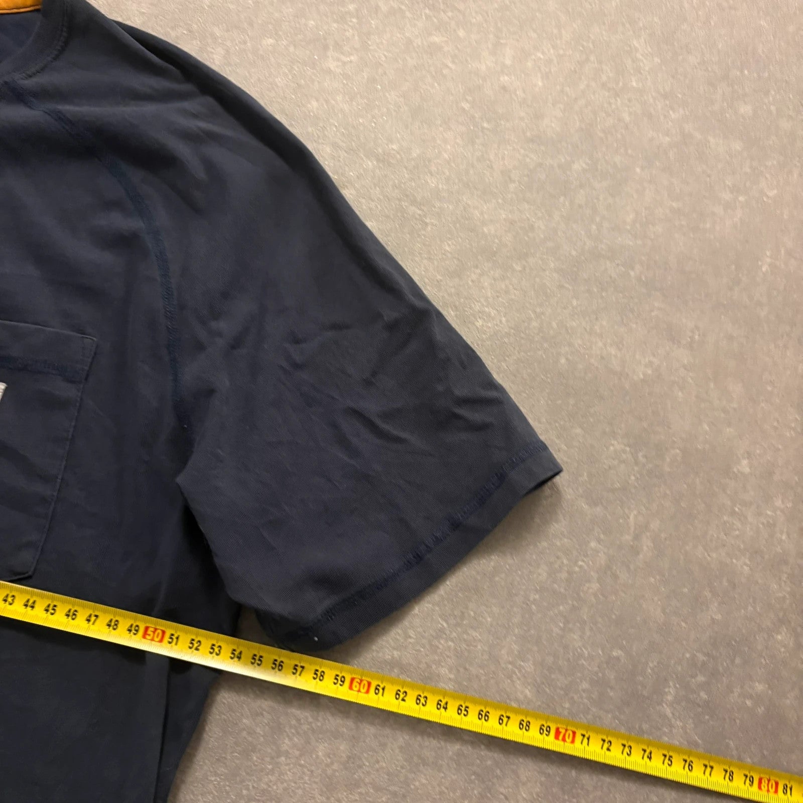 Carhartt Force Royal Navy Graphic Pocket T-Shirt Mens Large Relaxed Fit Tee