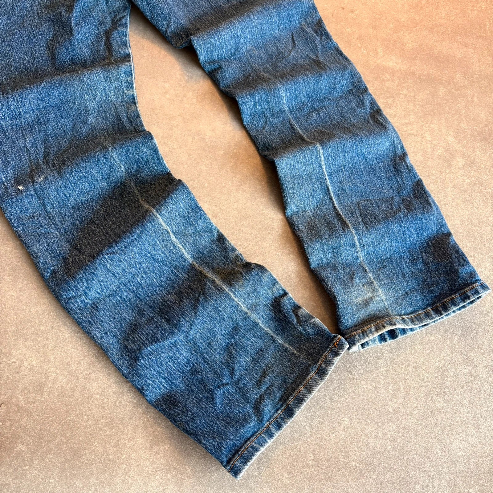Dickies Flex Blue Denim Jeans Mens W36 L32 Straight Workwear Vintage Faded Stonewash