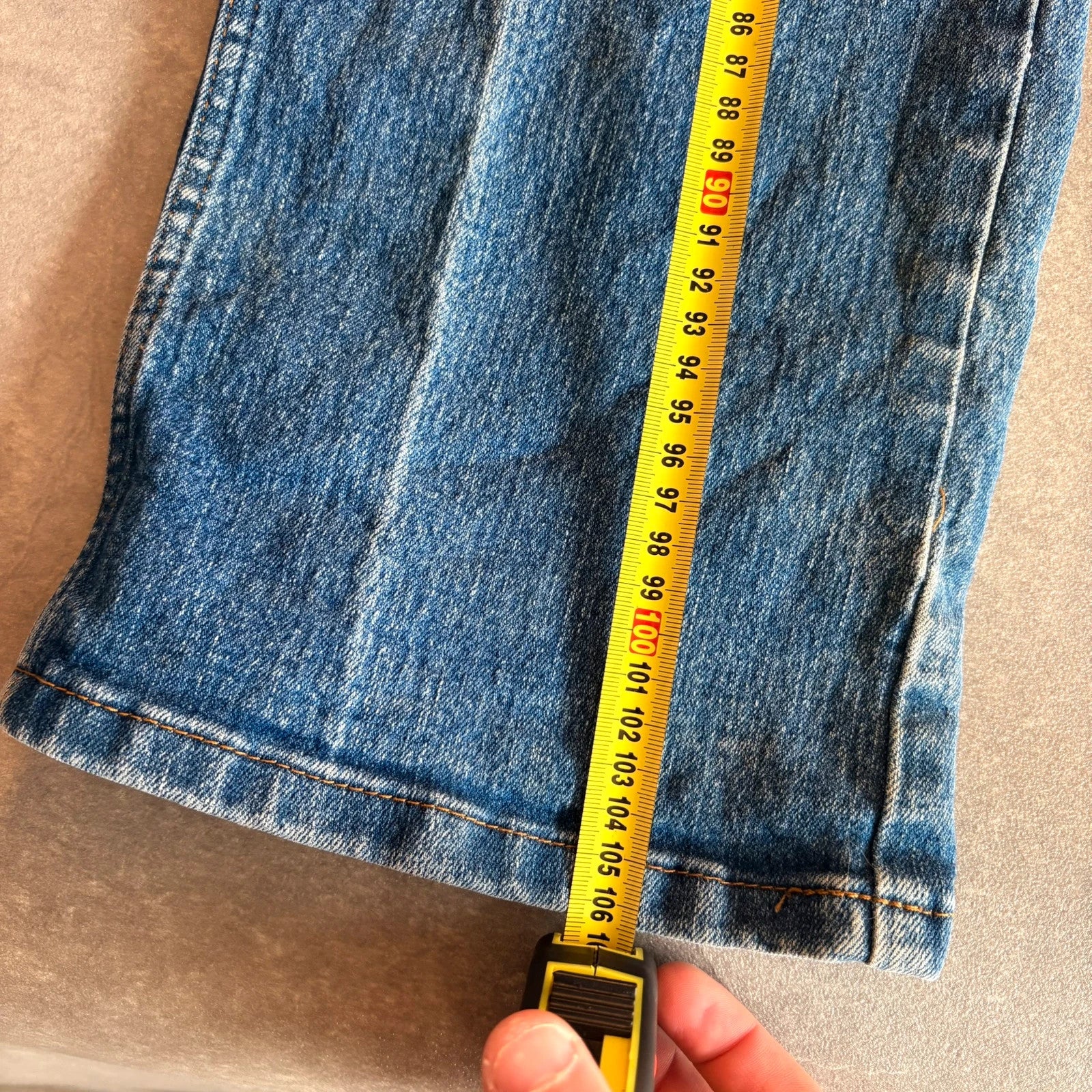 Dickies Flex Blue Denim Jeans Mens W36 L32 Straight Workwear Vintage Faded Stonewash