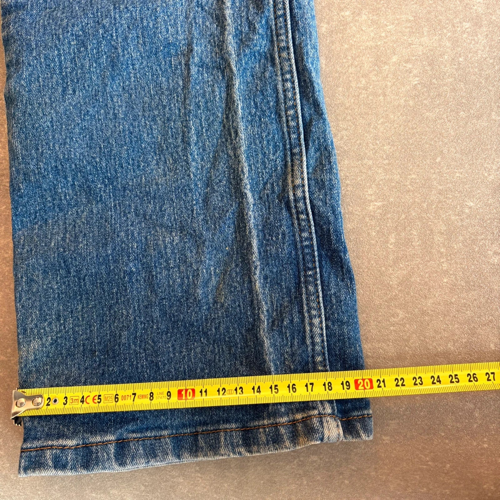 Dickies Flex Blue Denim Jeans Mens W36 L32 Straight Workwear Vintage Faded Stonewash