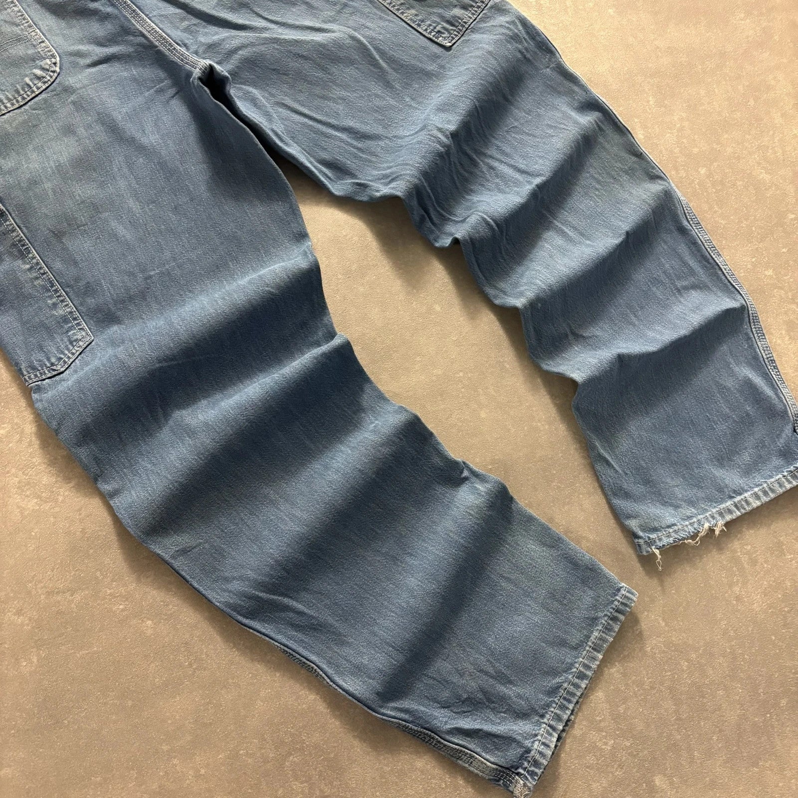 Carhartt Blue Denim Carpenter Jeans W36 L34 Dungaree Fit Workwear Vintage Distressed Utility Denim