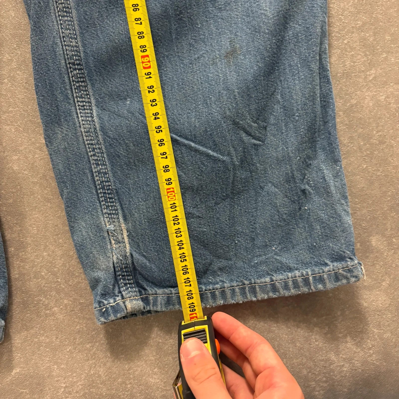 Carhartt Blue Denim Carpenter Jeans W36 L34 Dungaree Fit Workwear Vintage Distressed Utility Denim