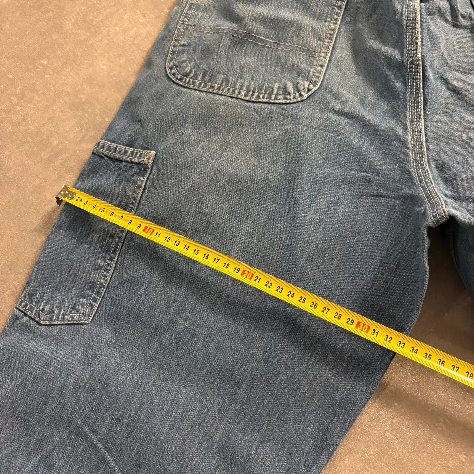 Carhartt Blue Denim Carpenter Jeans W36 L34 Dungaree Fit Workwear Vintage Distressed Utility Denim