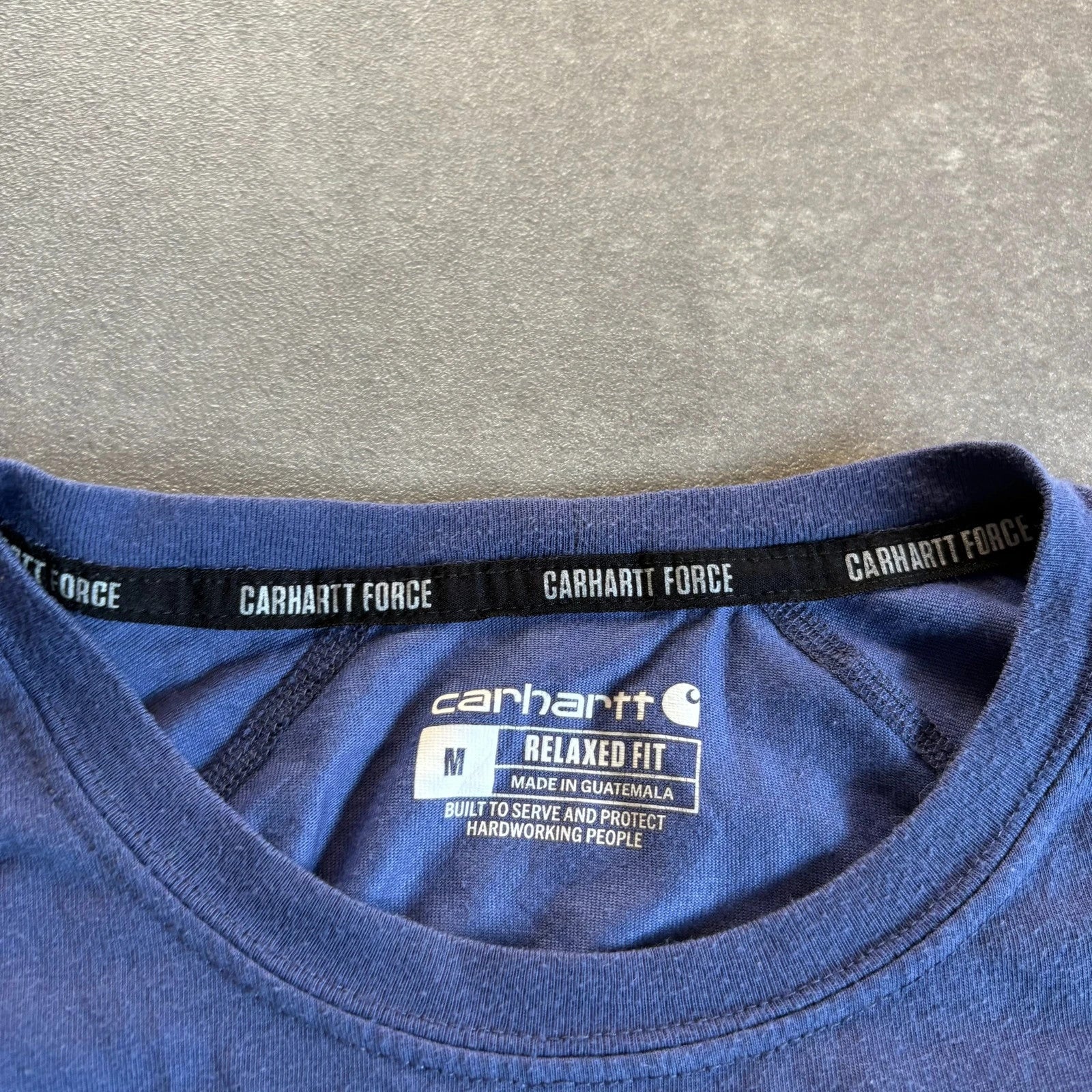 Carhartt Force Navy Relaxed Fit Pocket T-Shirt Mens M Athletic Lightweight Vintage Workwear Tee