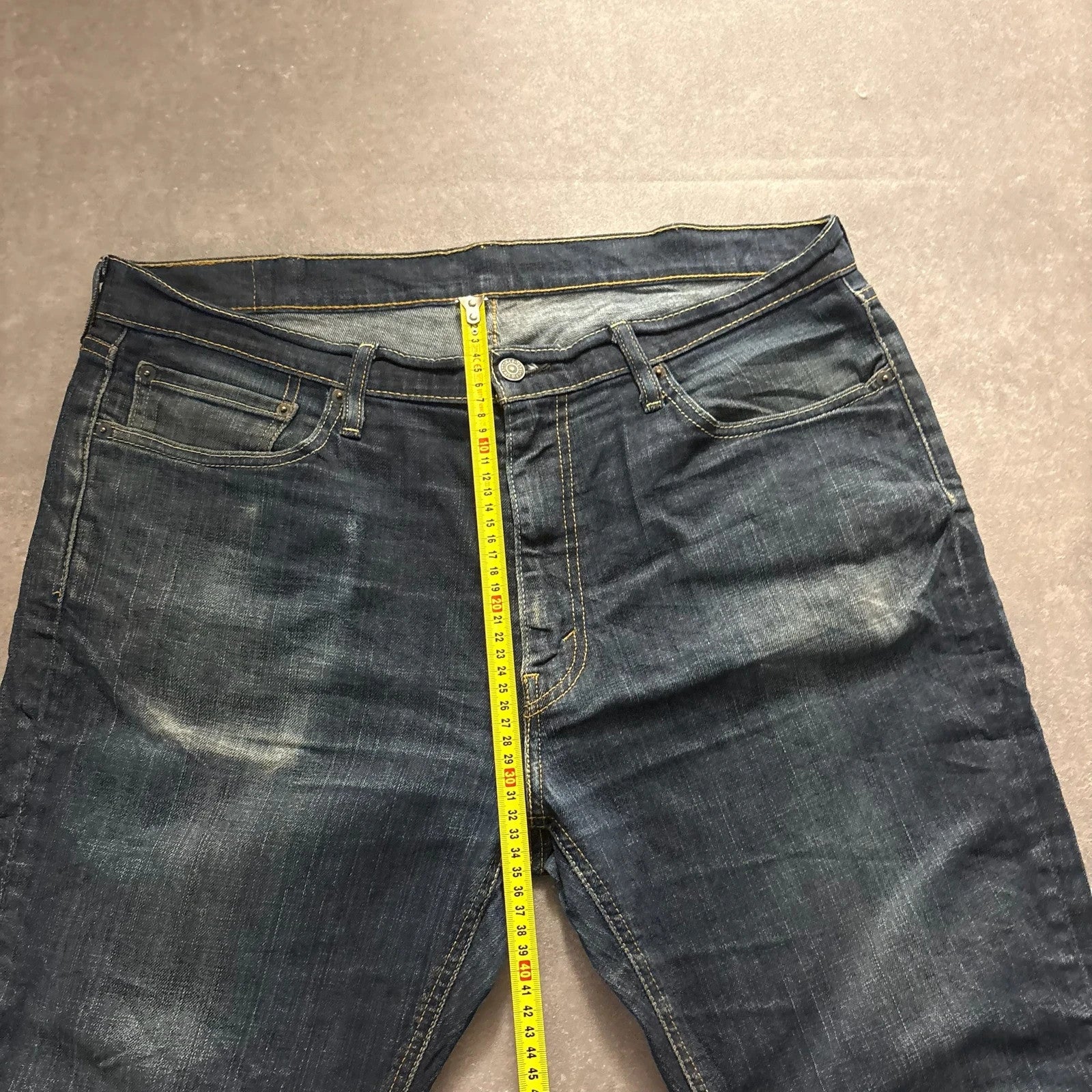 Levis 541 Athletic Taper Jeans Mens W38 L30 Dark Wash Denim Vintage Red Tab Relaxed Fit Stretch