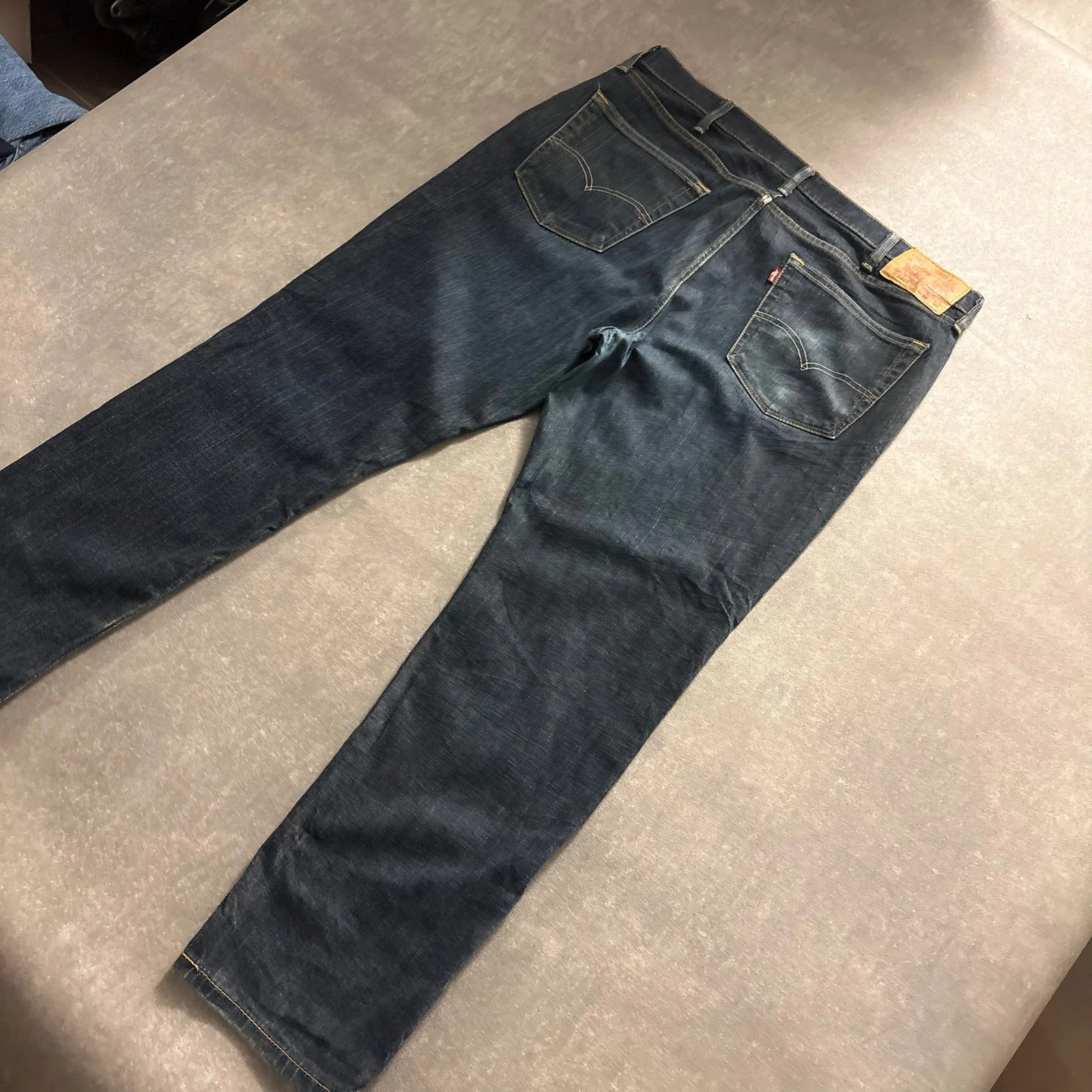 Levis 541 Athletic Taper Jeans Mens W38 L30 Dark Wash Denim Vintage Red Tab Relaxed Fit Stretch