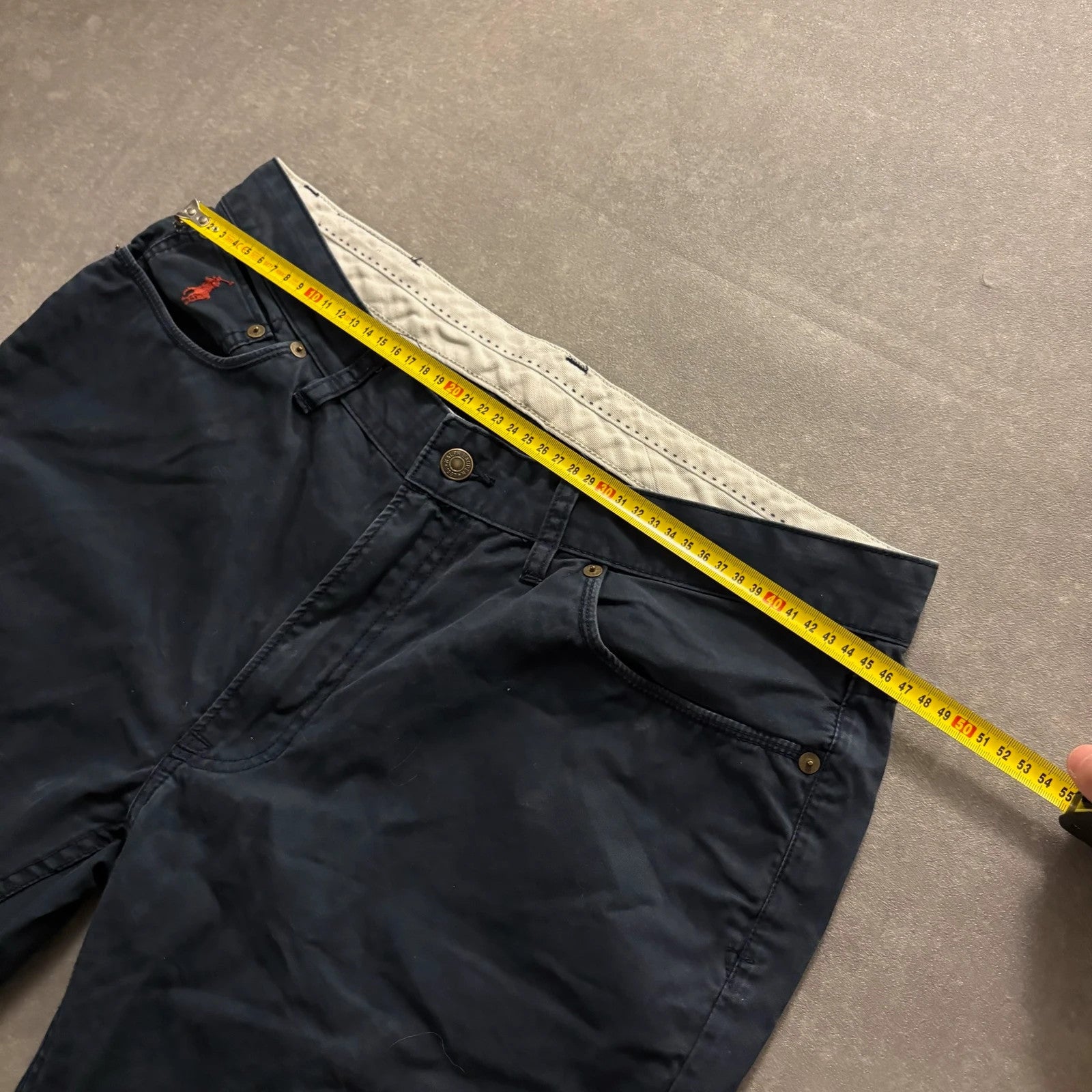 Polo Ralph Lauren Navy Chino Trousers Mens W40 Casual Smart Streetwear Vintage