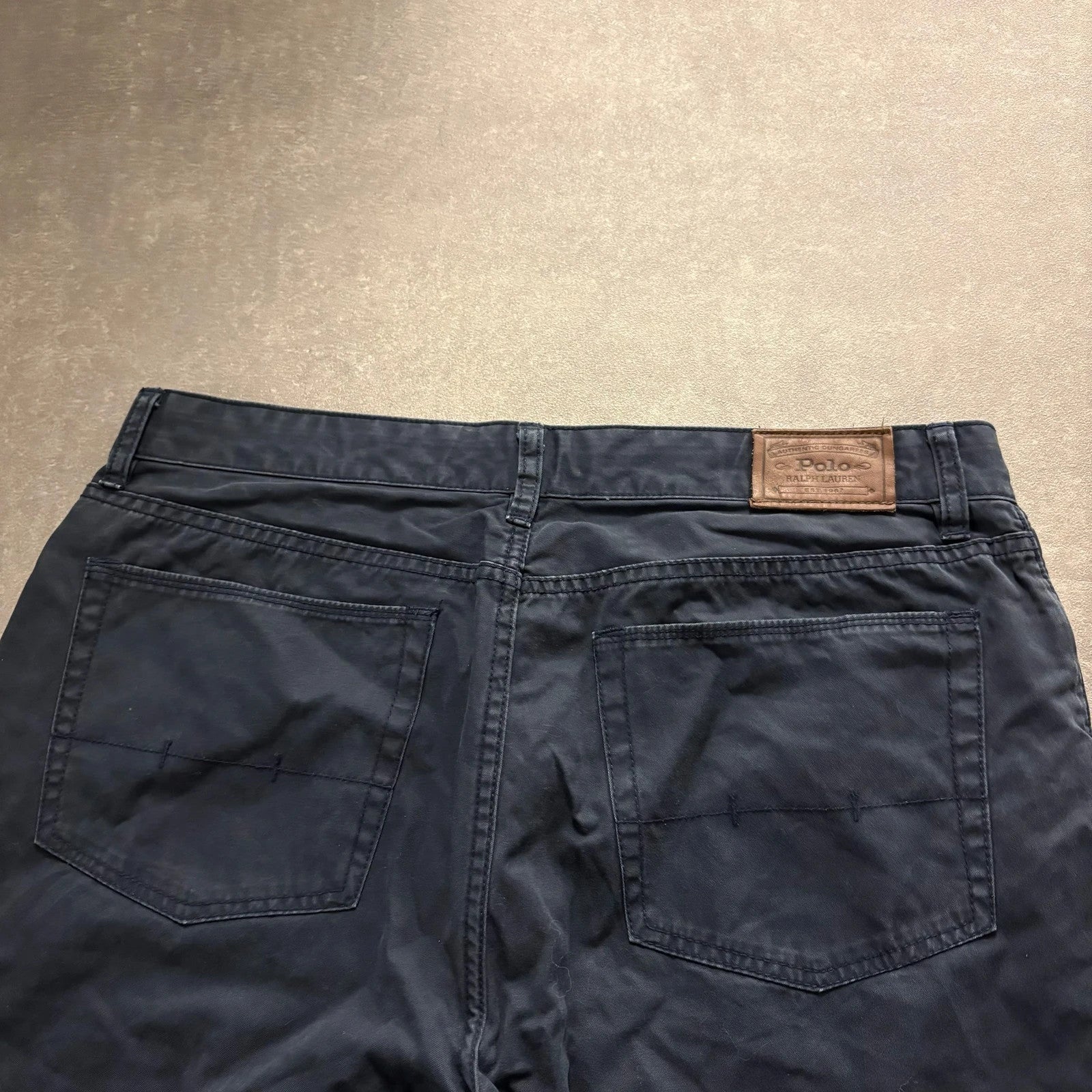 Polo Ralph Lauren Navy Chino Trousers Mens W40 Casual Smart Streetwear Vintage
