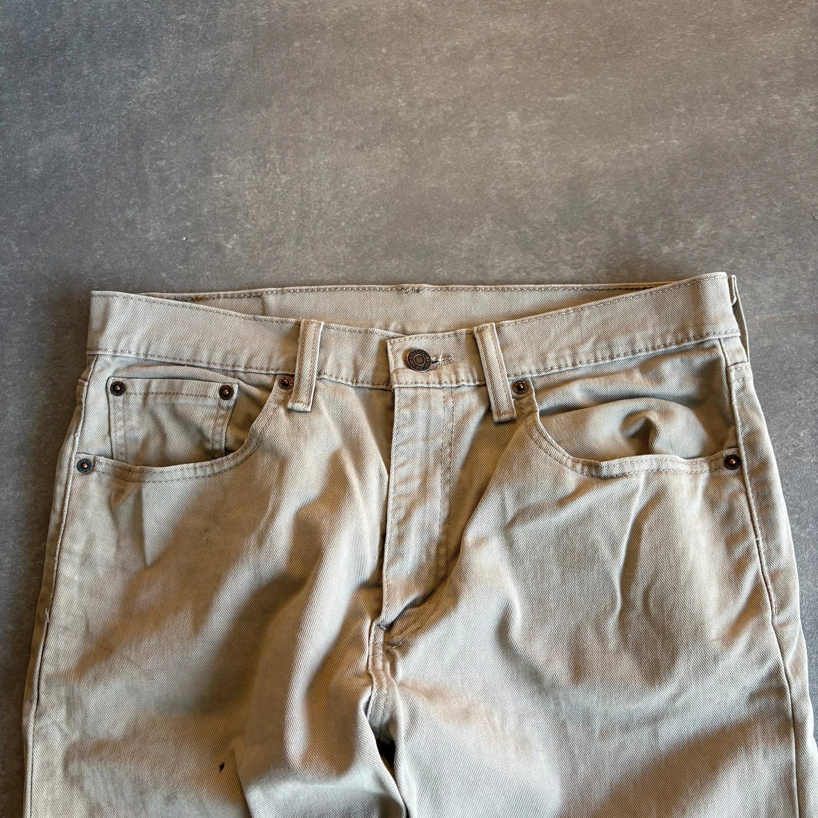Levis 502 Beige Jeans Mens W32 L32 Casual Streetwear Vintage Straight Fit
