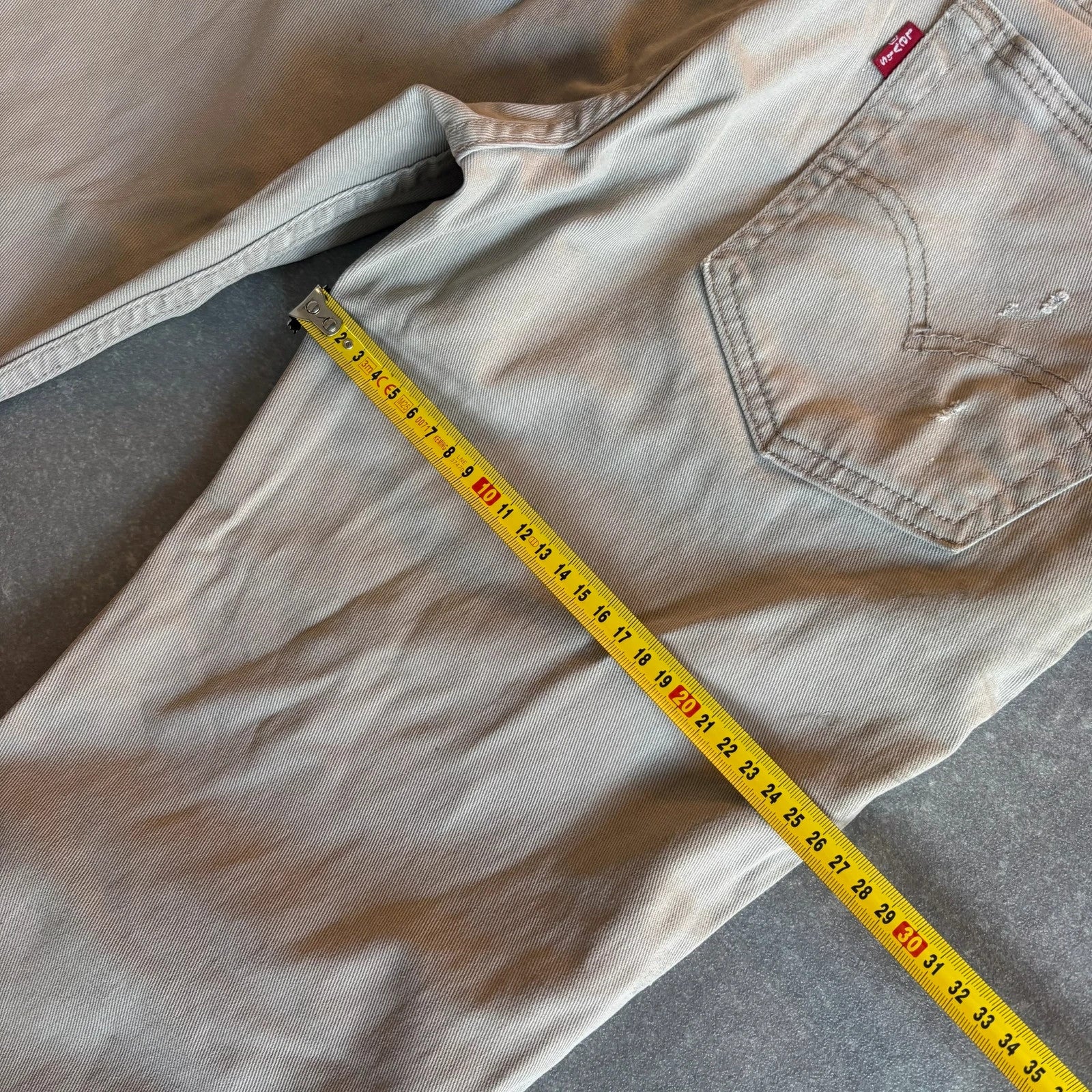 Levis 502 Beige Jeans Mens W32 L32 Casual Streetwear Vintage Straight Fit