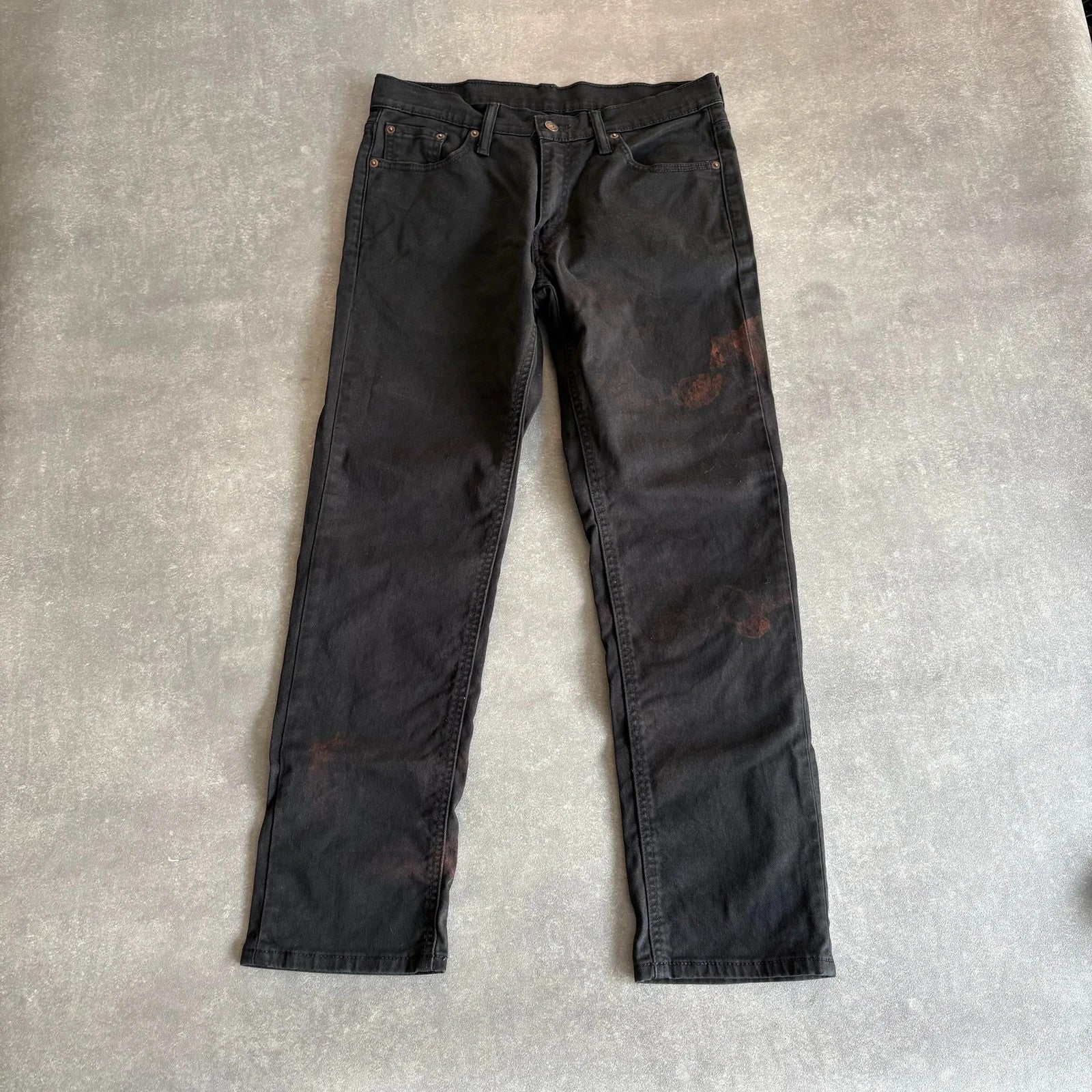 Levis 541 Black Faded Washed Denim Jeans Mens W30 L30 Vintage Streetwear Athletic Fit