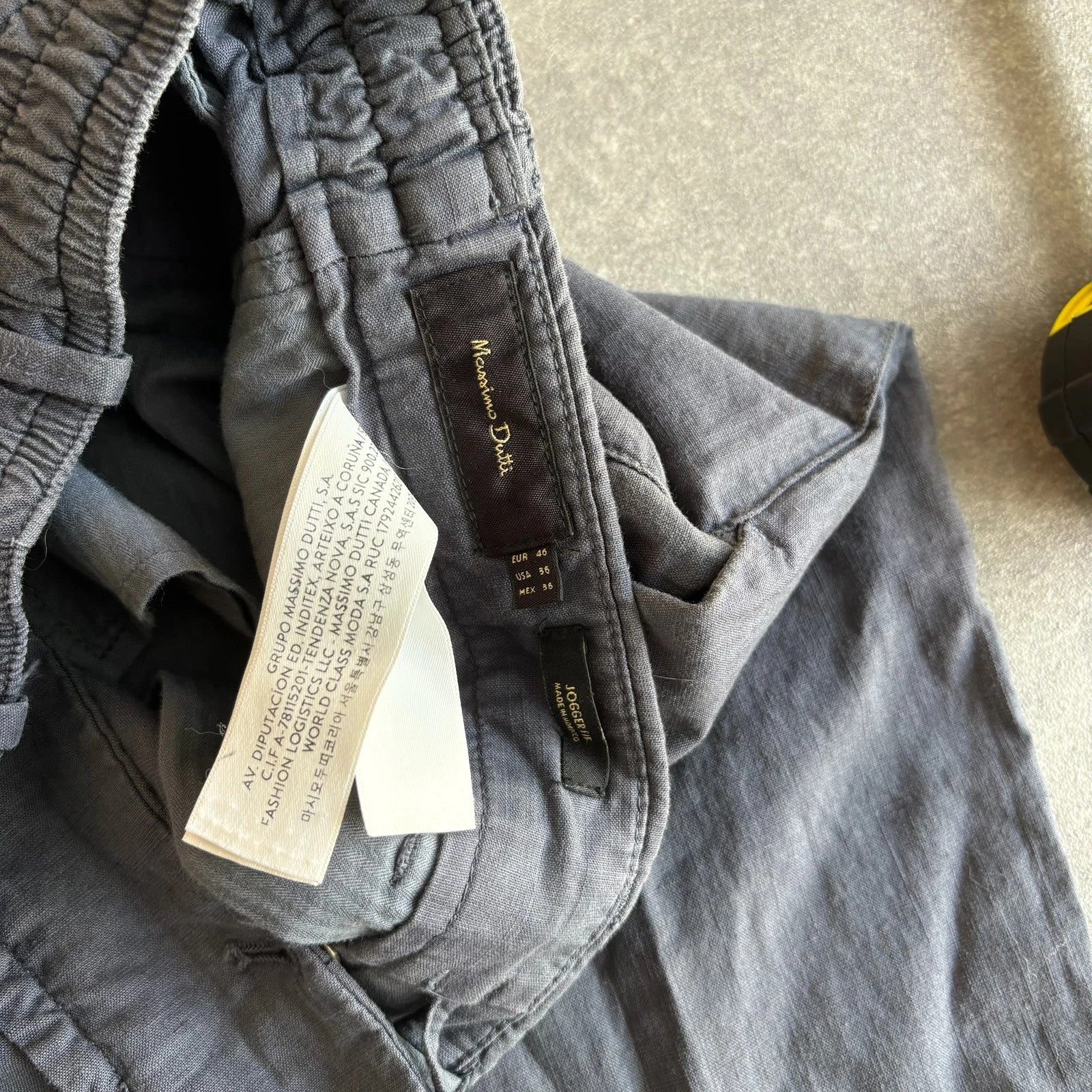 Massimo Dutti Grey Italian Fabric Casual Jogger Trousers Mens EUR46 L Smart Casual