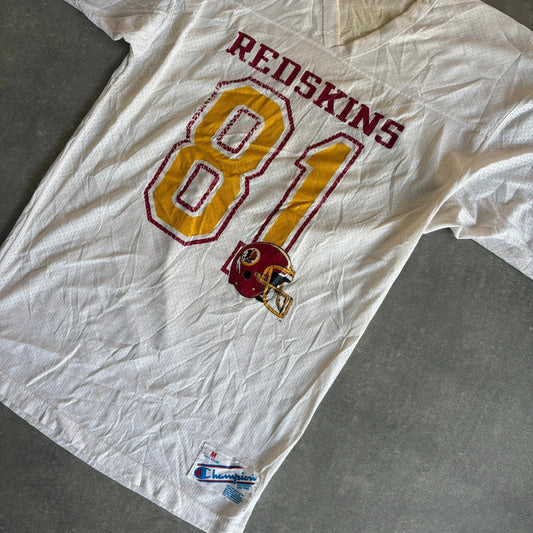 Champion Washington Redskins 81 White Vintage NFL Football Jersey Mens Medium