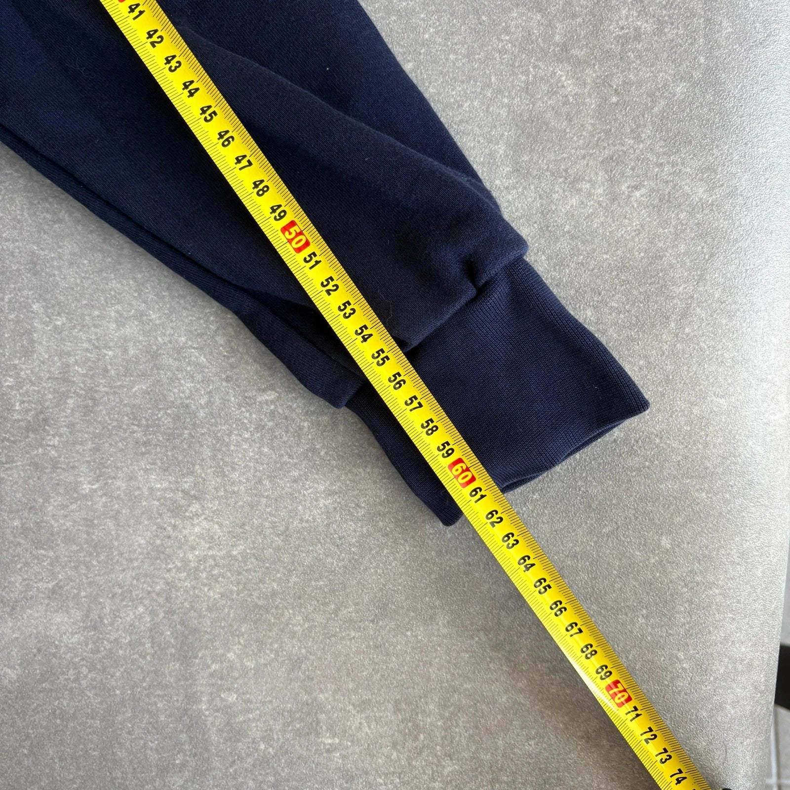 Lacoste Navy Blue Patch Logo Pullover Hoodie Mens Large Streetwear Casual Vintage