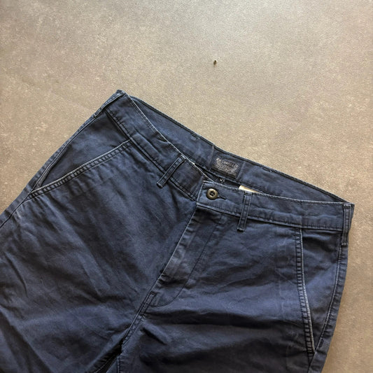 Levis Navy Chino Shorts Mens W32 Cotton Casual Streetwear Summer Vintage