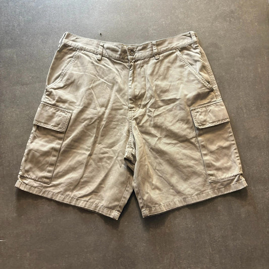 Avirex Khaki Cargo Shorts Mens L Cotton Casual Workwear Streetwear Vintage
