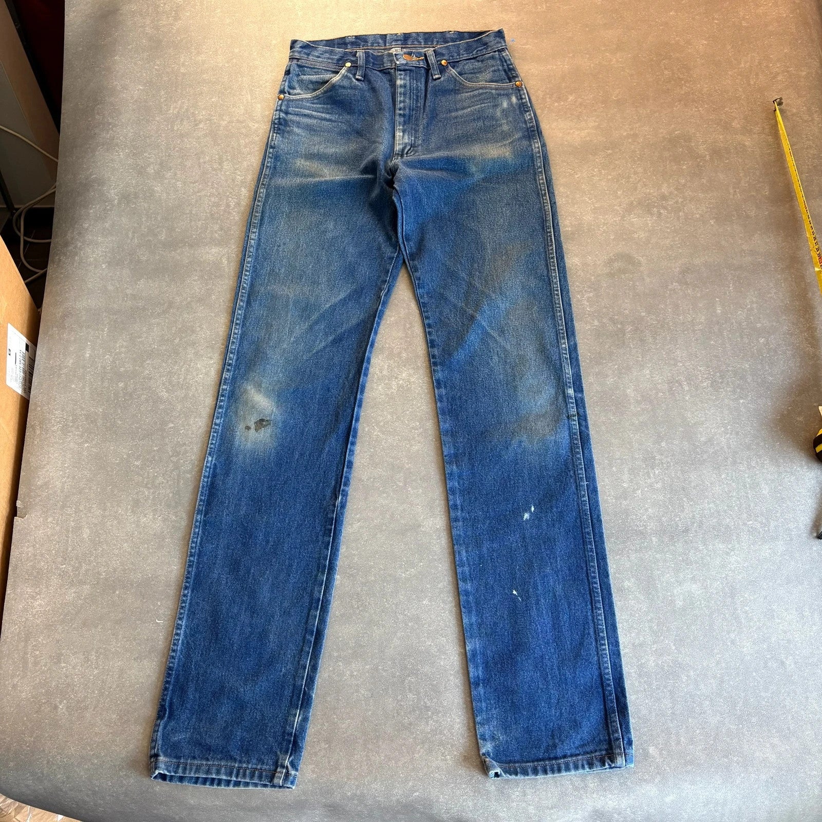 Wrangler Slim Fit Light Wash Denim Jeans Mens W36 Straight Leg Red Tab Vintage Casual Cotton Denim