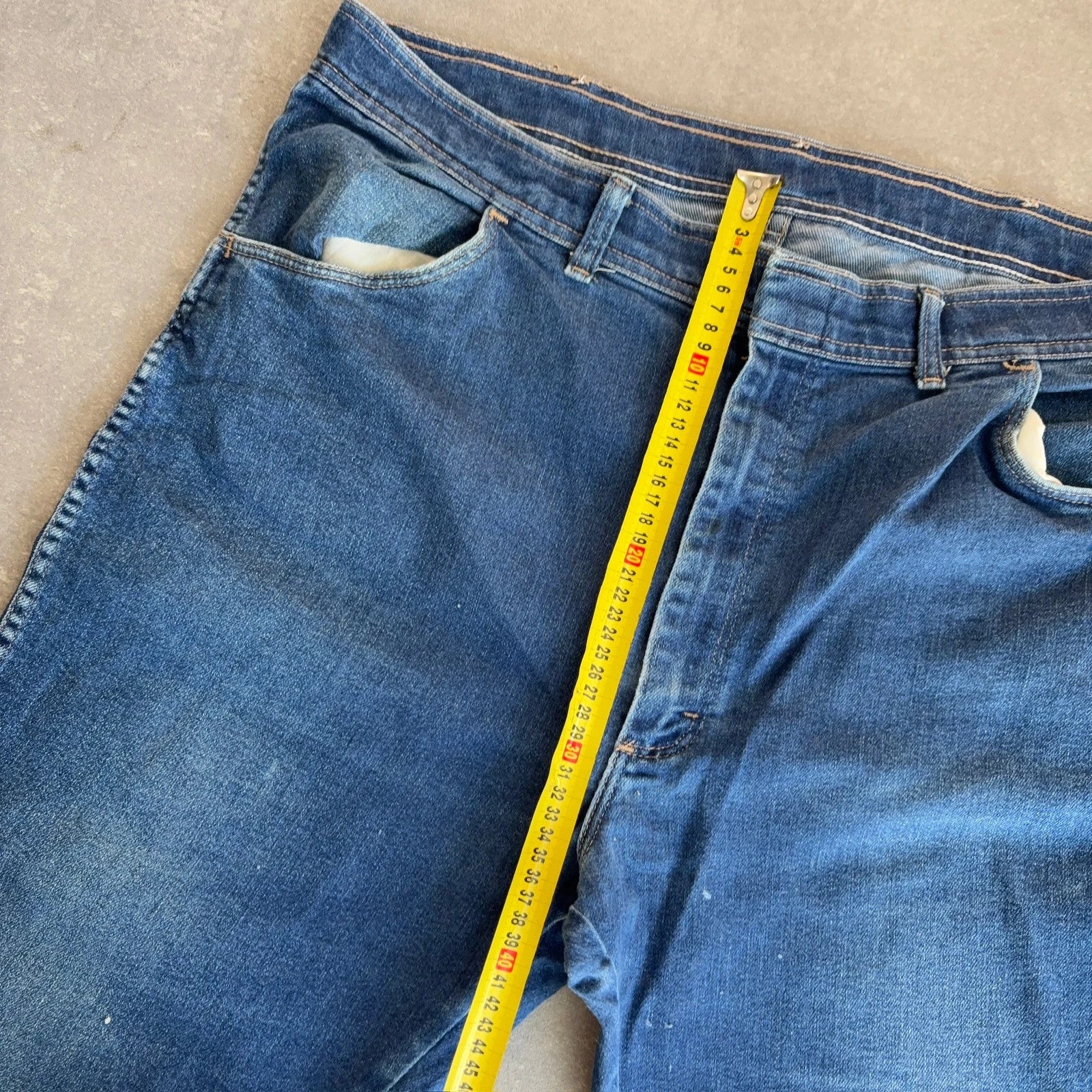 Wrangler Dark Wash Indigo Denim Jeans Mens Straight Leg Western Workwear Vintage Cotton Casual Denim