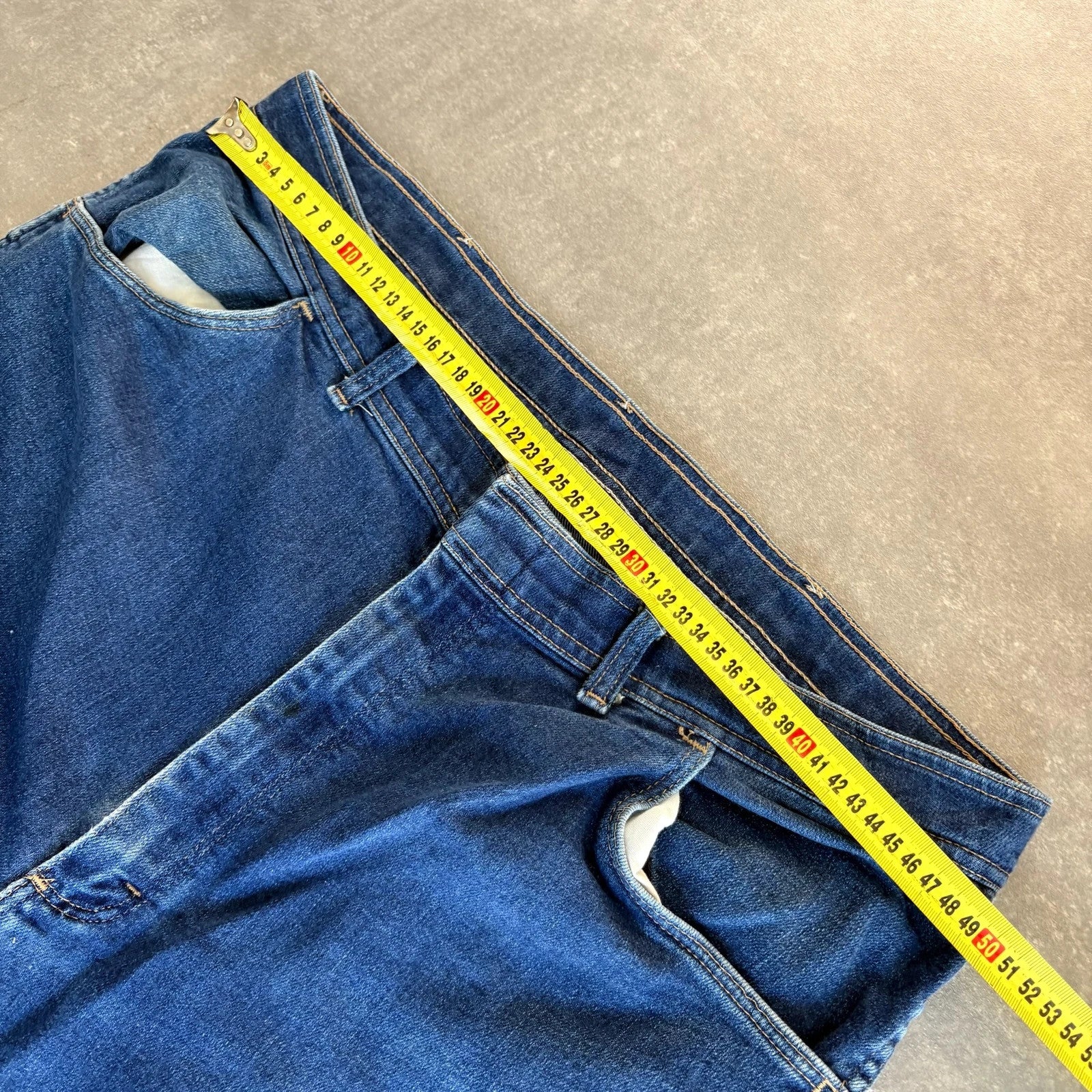 Wrangler Dark Wash Indigo Denim Jeans Mens Straight Leg Western Workwear Vintage Cotton Casual Denim