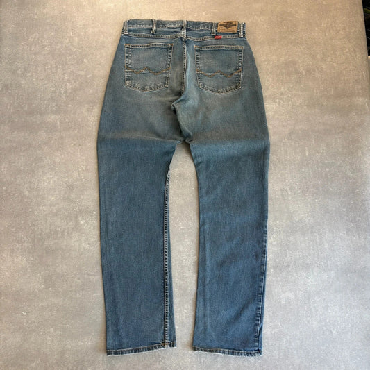 Wrangler Slim Fit Light Wash Denim Jeans Mens Straight Leg Red Tab Vintage Smaller Fit Casual Cotton