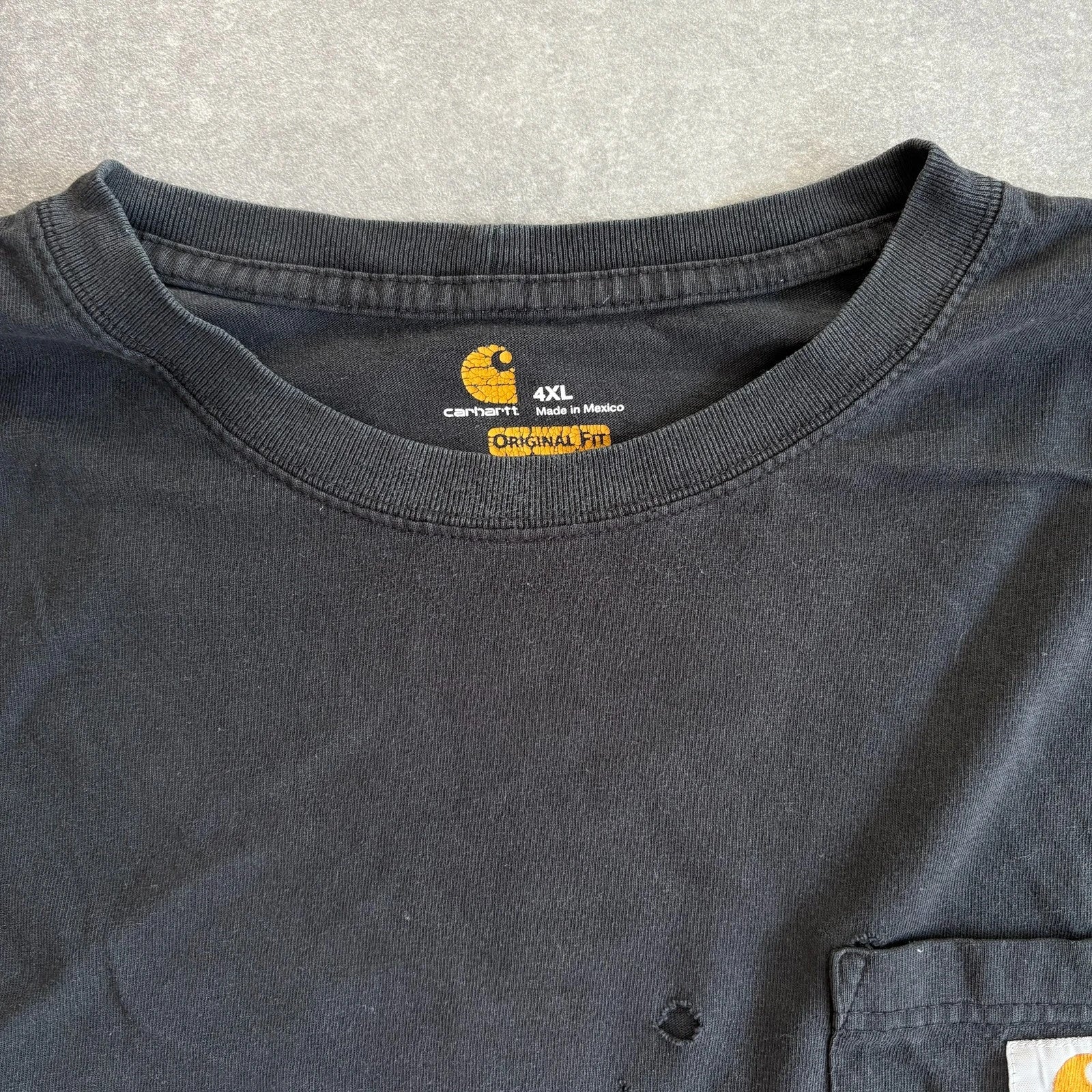 Carhartt Workwear Long Sleeve Black Sleeve Spellout Est 1889 Vintage Heavyweight Streetwear Crewneck