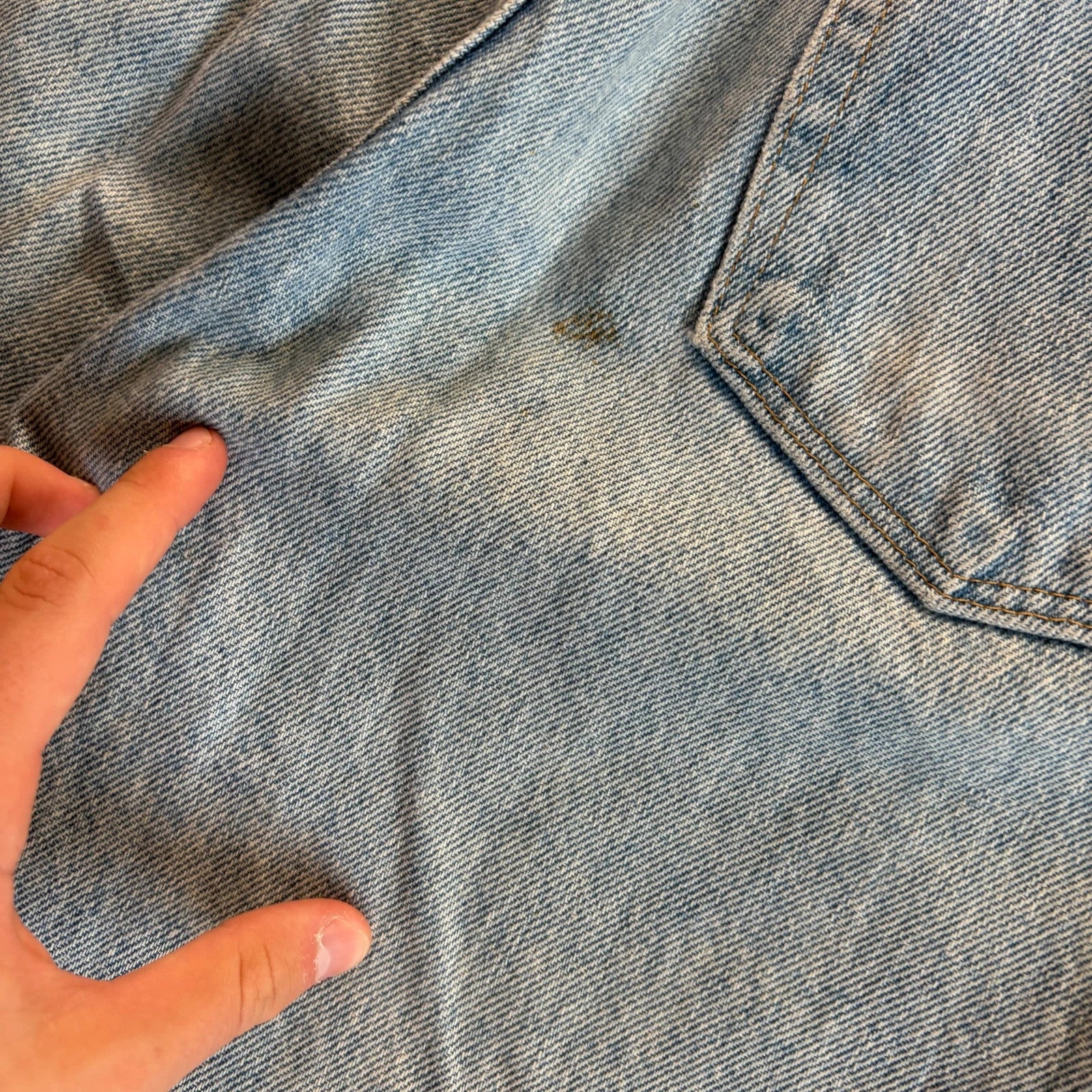 Wrangler Light Wash Jeans Faded Blue Denim Vintage Workwear Western Casual Straight Leg Mens W31 L30