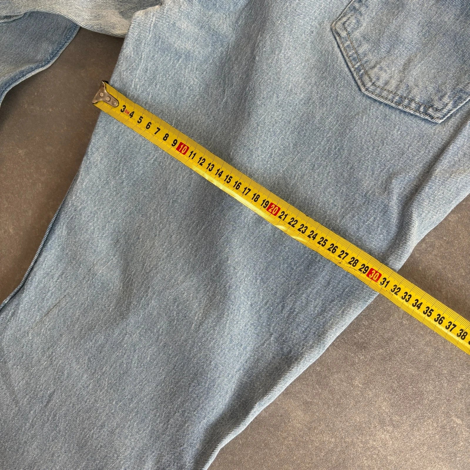 Wrangler Light Wash Jeans Faded Blue Denim Vintage Workwear Western Casual Straight Leg Mens W36 L32
