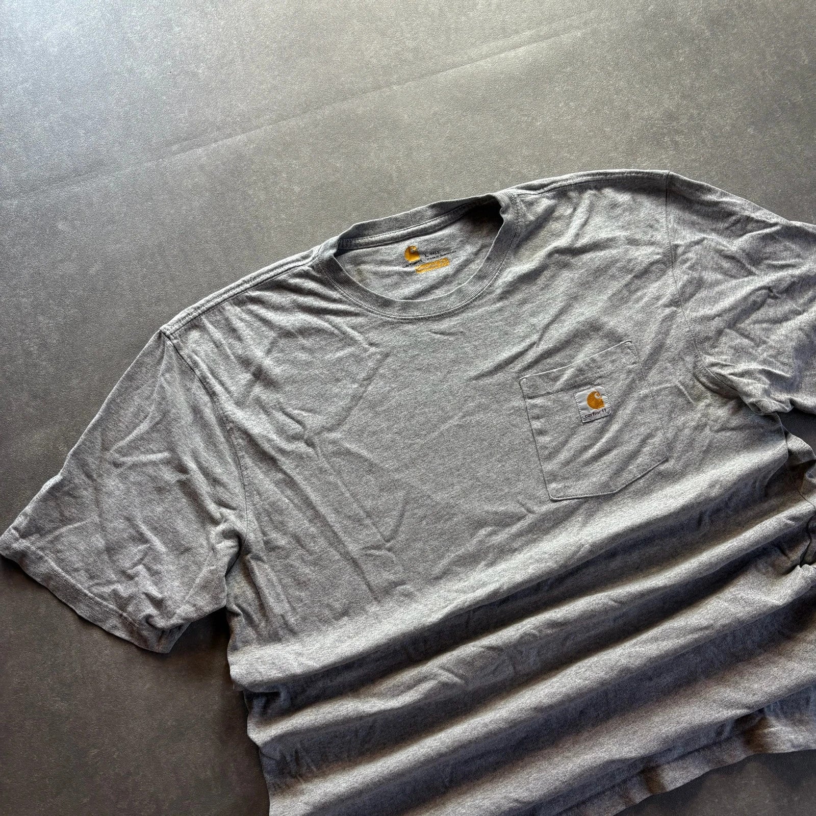 Carhartt Heather Grey Pocket T-Shirt Mens Large Original Fit Workwear Casual
