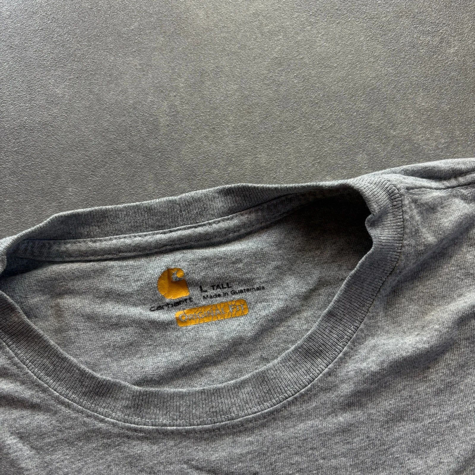 Carhartt Heather Grey Pocket T-Shirt Mens Large Original Fit Workwear Casual