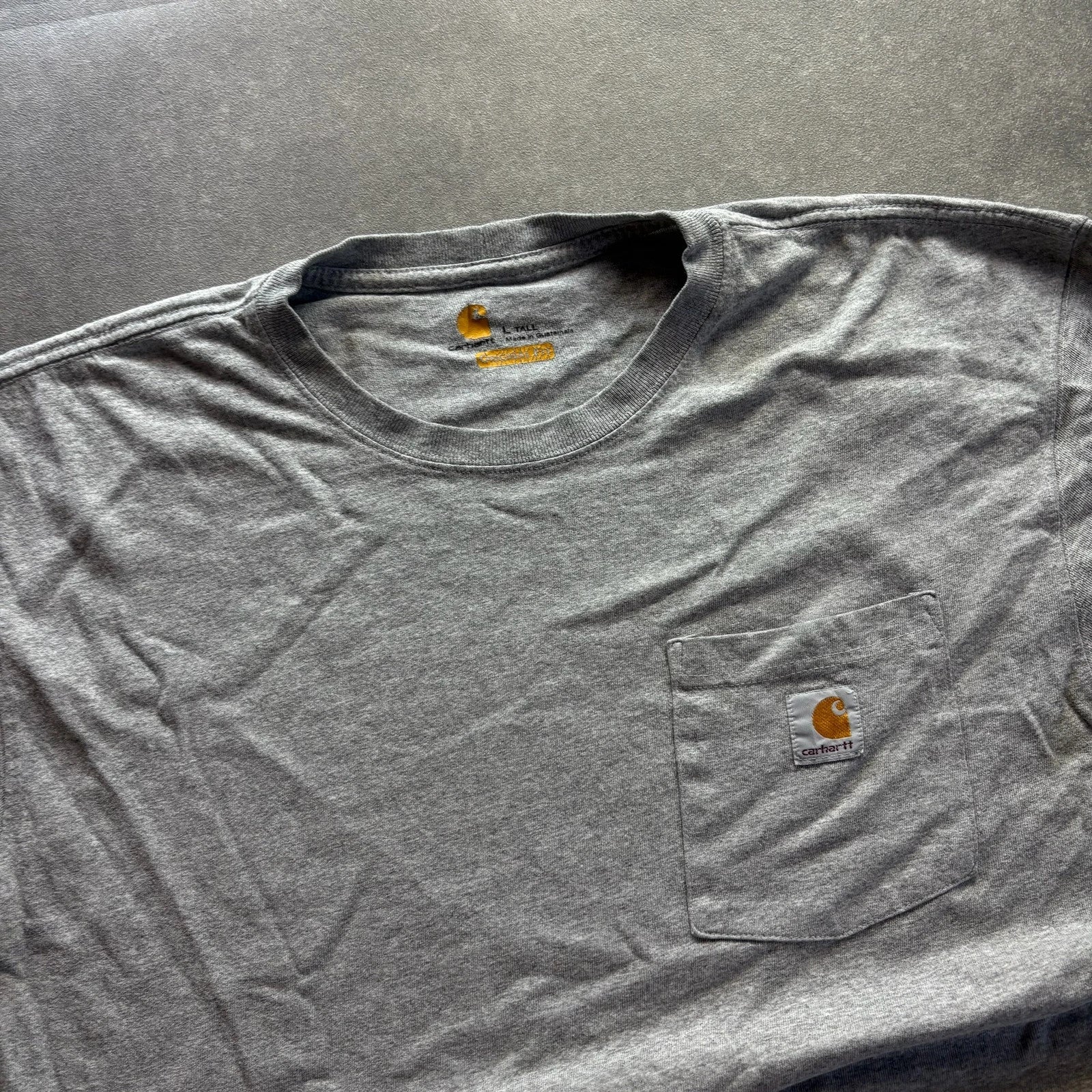 Carhartt Heather Grey Pocket T-Shirt Mens Large Original Fit Workwear Casual
