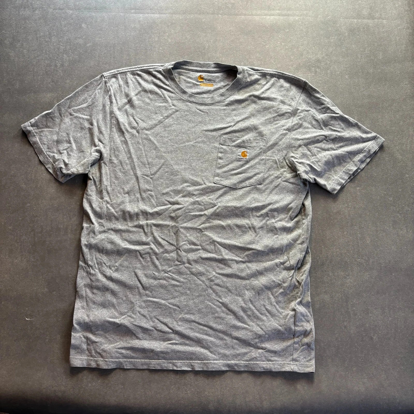 Carhartt Heather Grey Pocket T-Shirt Mens Large Original Fit Workwear Casual