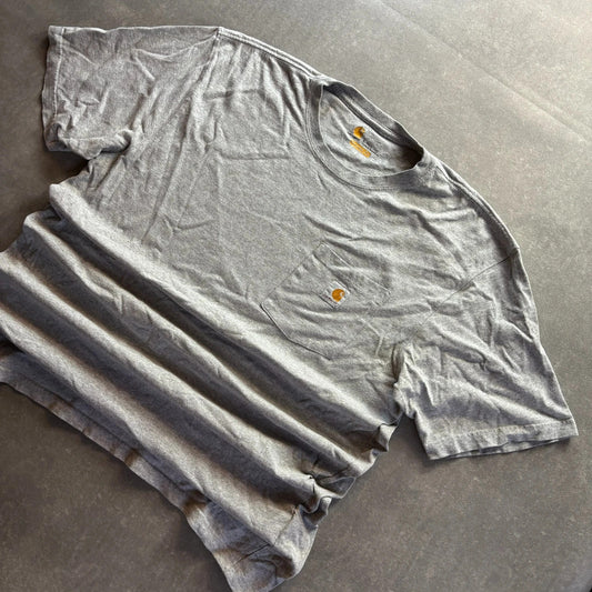 Carhartt Heather Grey Pocket T-Shirt Mens Large Original Fit Workwear Casual