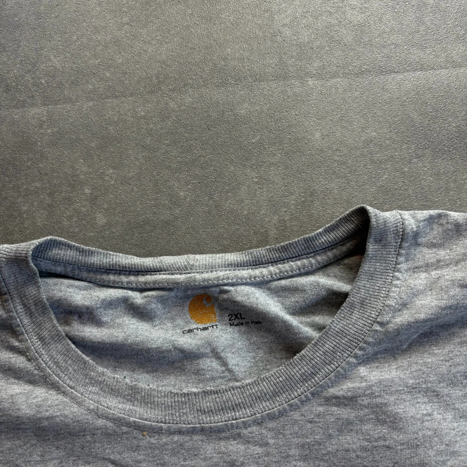 Carhartt Pocket Tee Heather Grey Short Sleeve Vintage Heavyweight Workwear Streetwear Casual