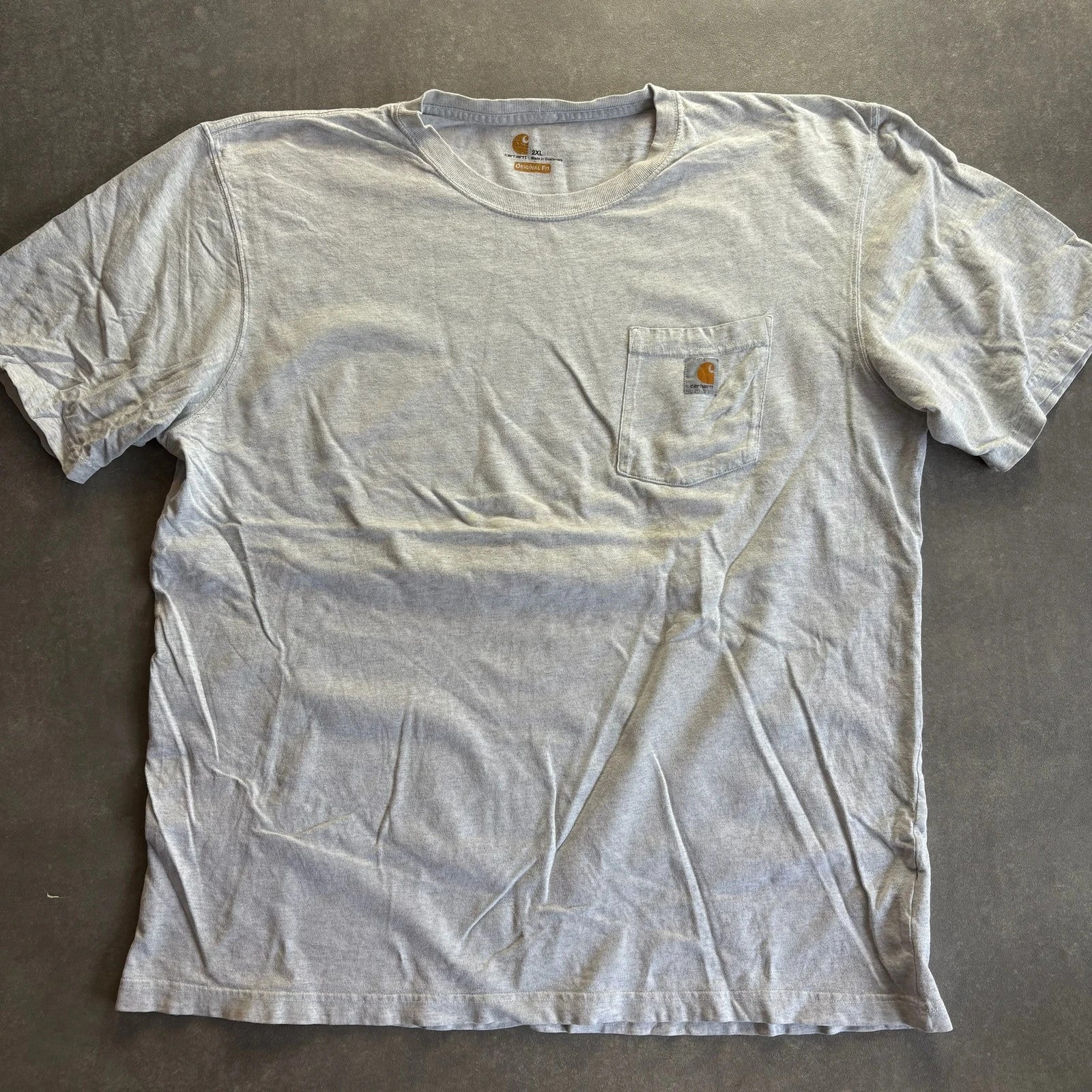 Carhartt Pocket Tee White Heavyweight Workwear Streetwear Casual Crewneck Cotton Original Fit