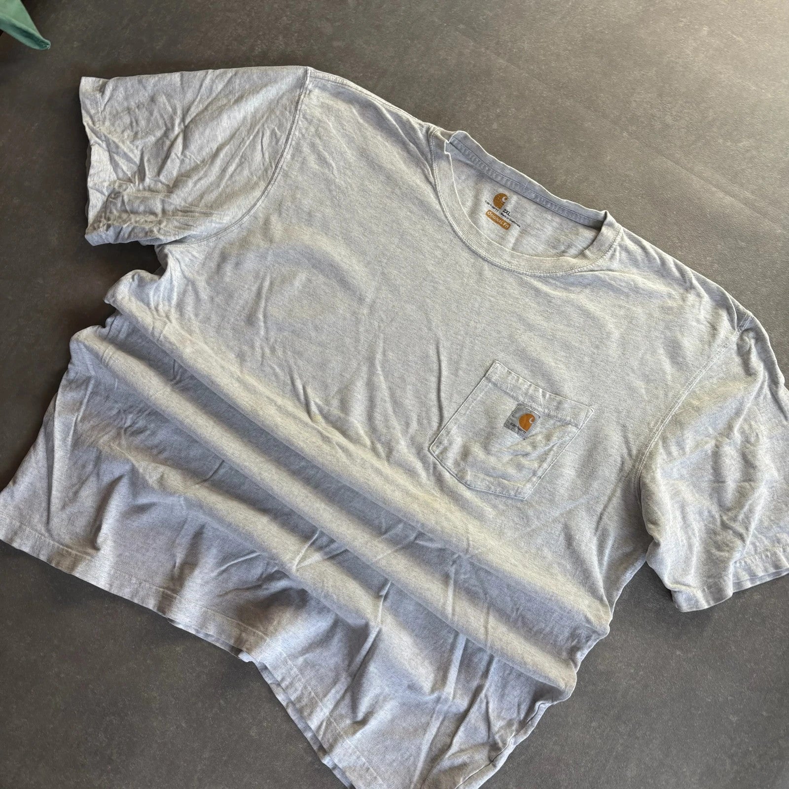Carhartt Pocket Tee White Heavyweight Workwear Streetwear Casual Crewneck Cotton Original Fit