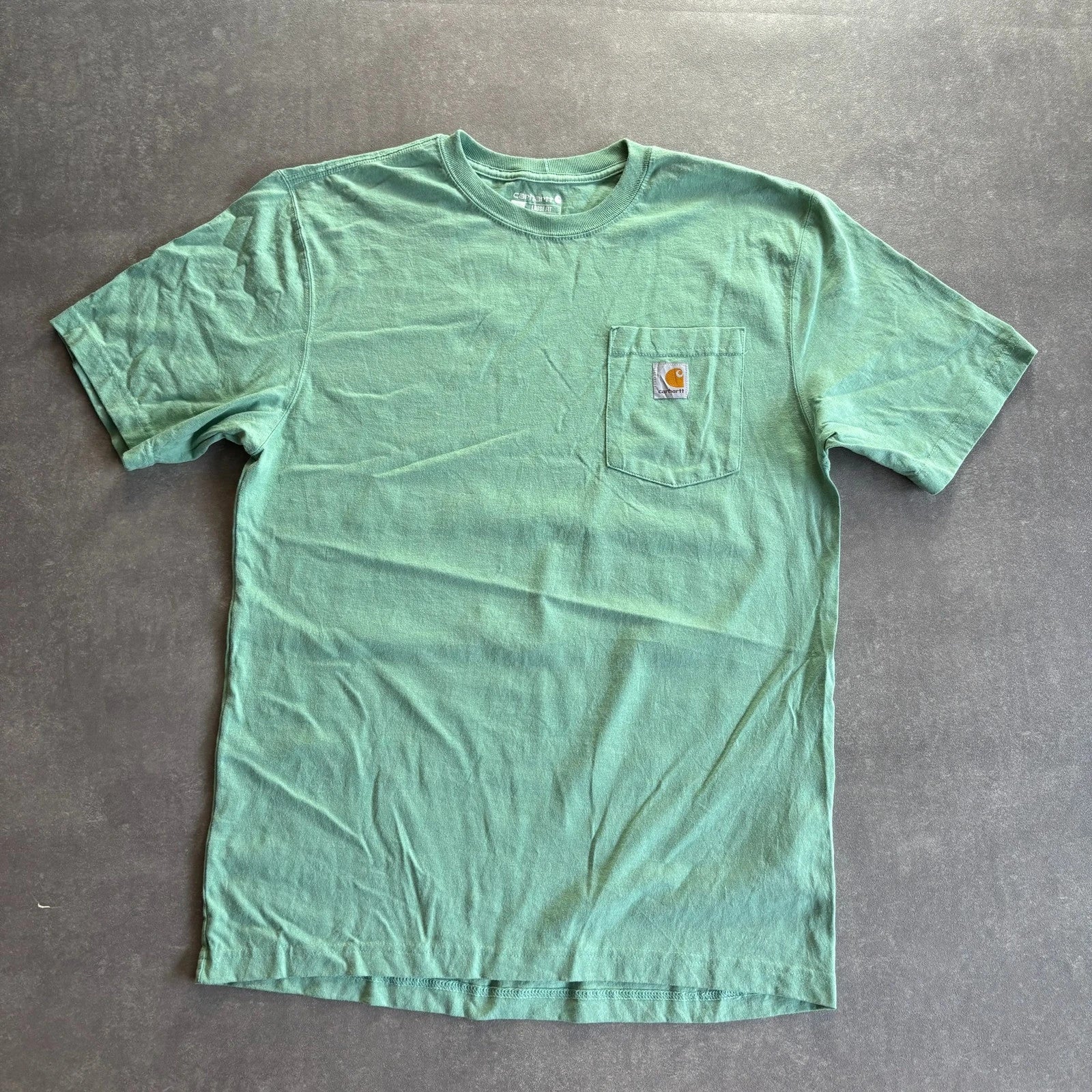 Carhartt Loose Fit Pocket Tee Mint Faded Vintage Heavyweight Workwear Streetwear Casual Crewneck