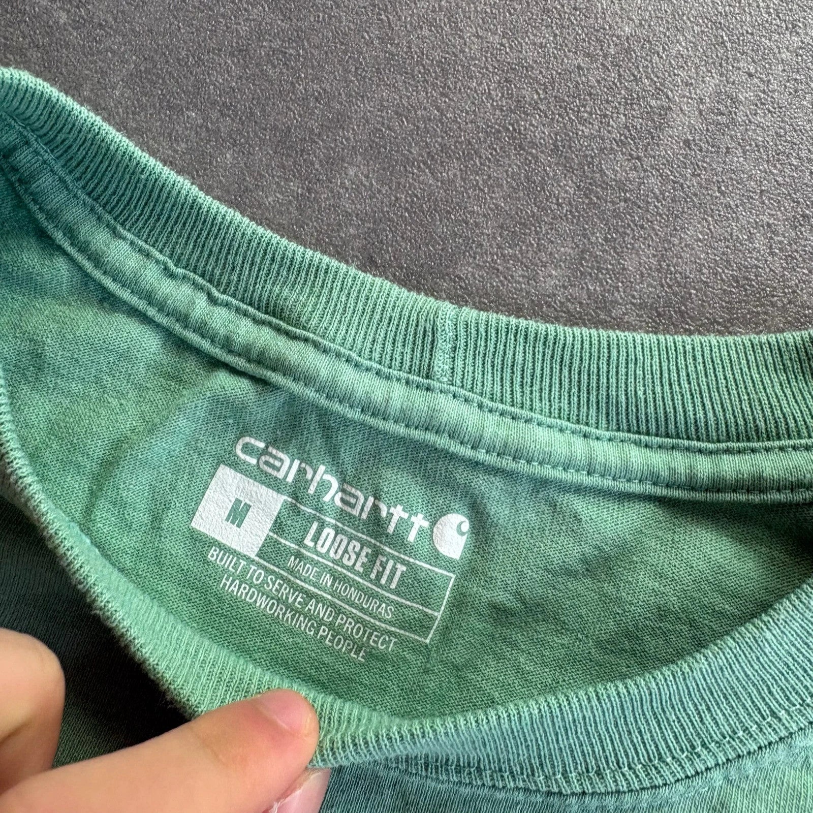 Carhartt Loose Fit Pocket Tee Mint Faded Vintage Heavyweight Workwear Streetwear Casual Crewneck