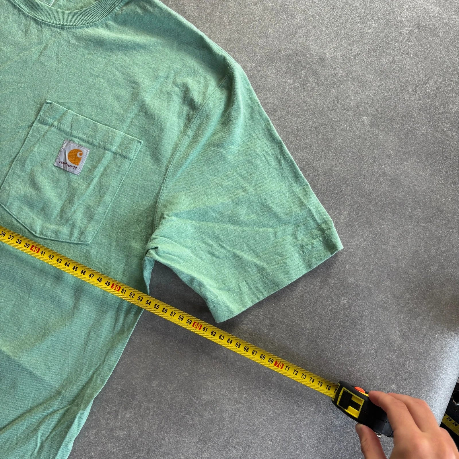 Carhartt Loose Fit Pocket Tee Mint Faded Vintage Heavyweight Workwear Streetwear Casual Crewneck