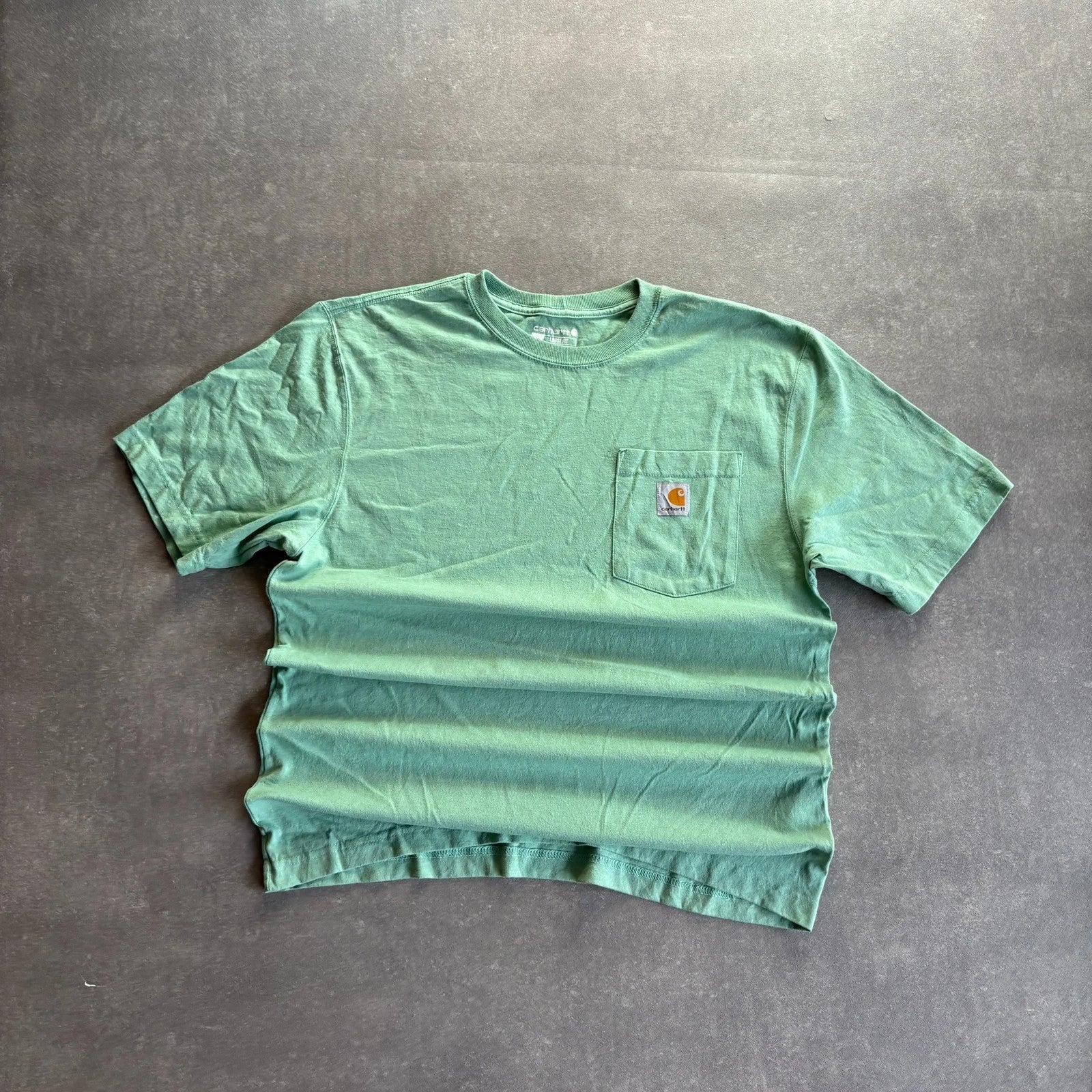 Carhartt Loose Fit Pocket Tee Mint Faded Vintage Heavyweight Workwear Streetwear Casual Crewneck