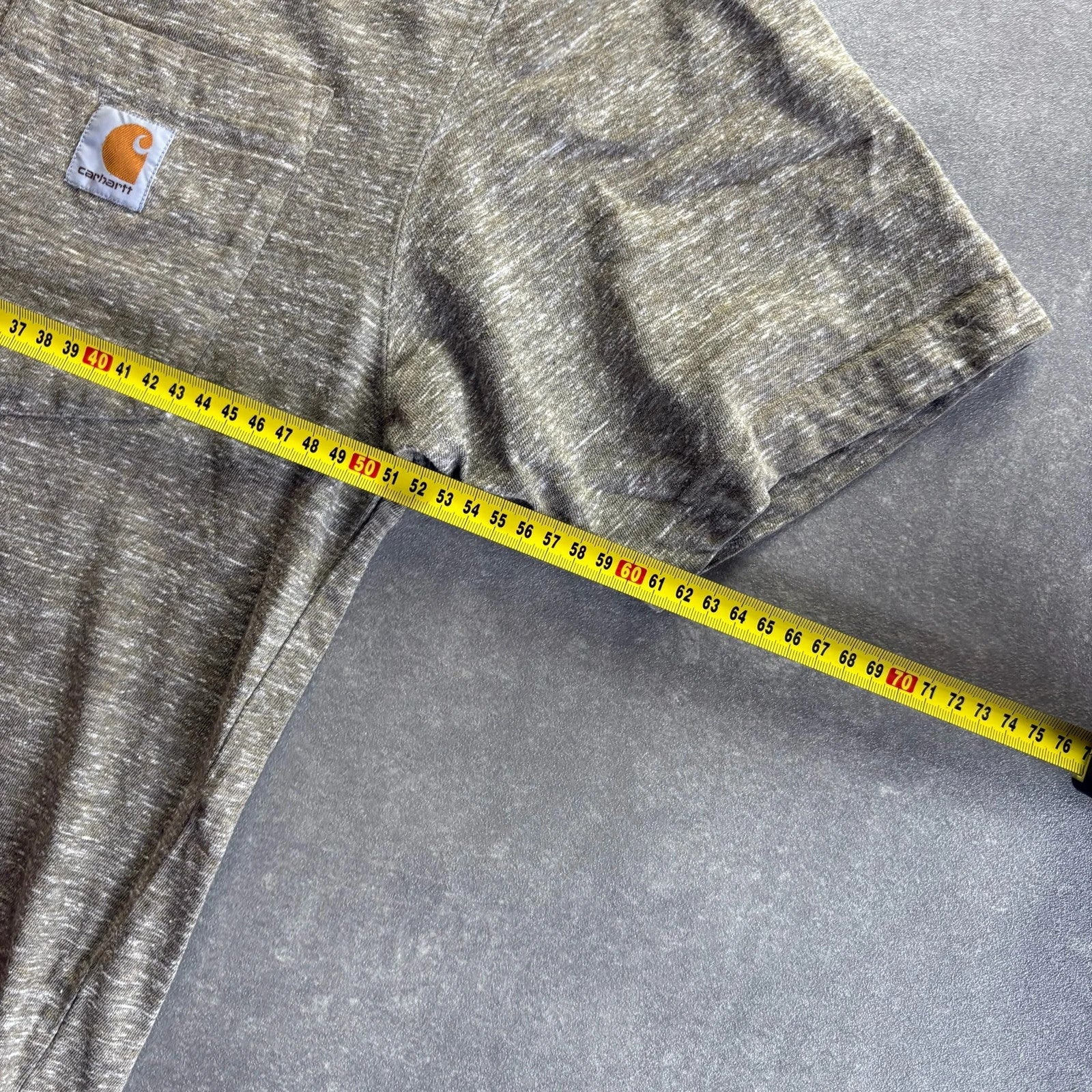 Carhartt Original Fit Pocket Tee Army Green Vintage Distressed Workwear Streetwear Casual Crewneck