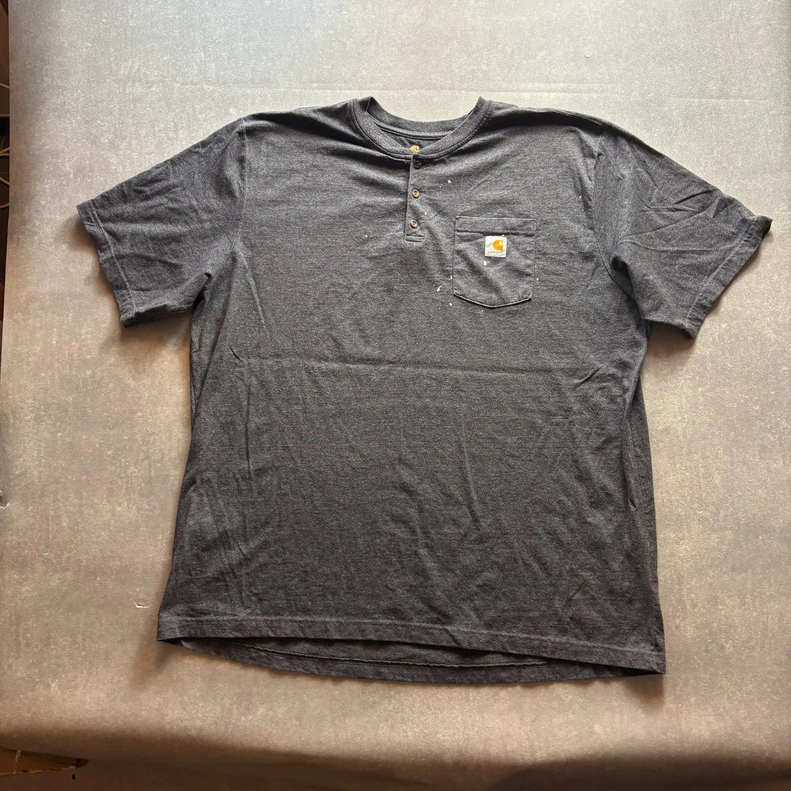 Carhartt Original Fit Henley Pocket T Shirt Heavyweight Workwear Casual Logo
