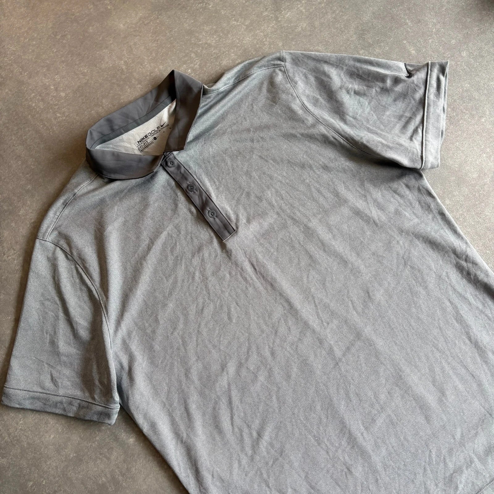 Nike Golf Striped Green Polo Performance Casual