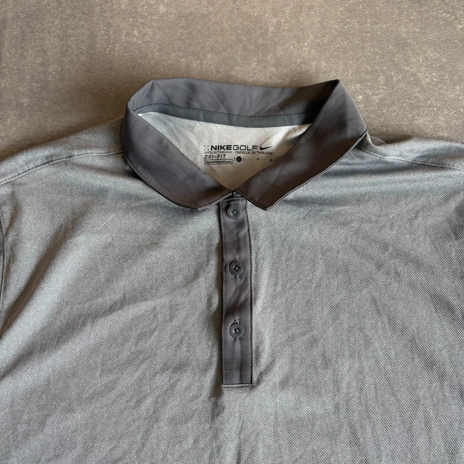 Nike Golf Striped Green Polo Performance Casual